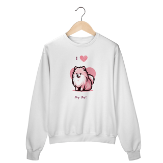Nome do produto Moletom Fechado I Love My Pet (Spitz) 02