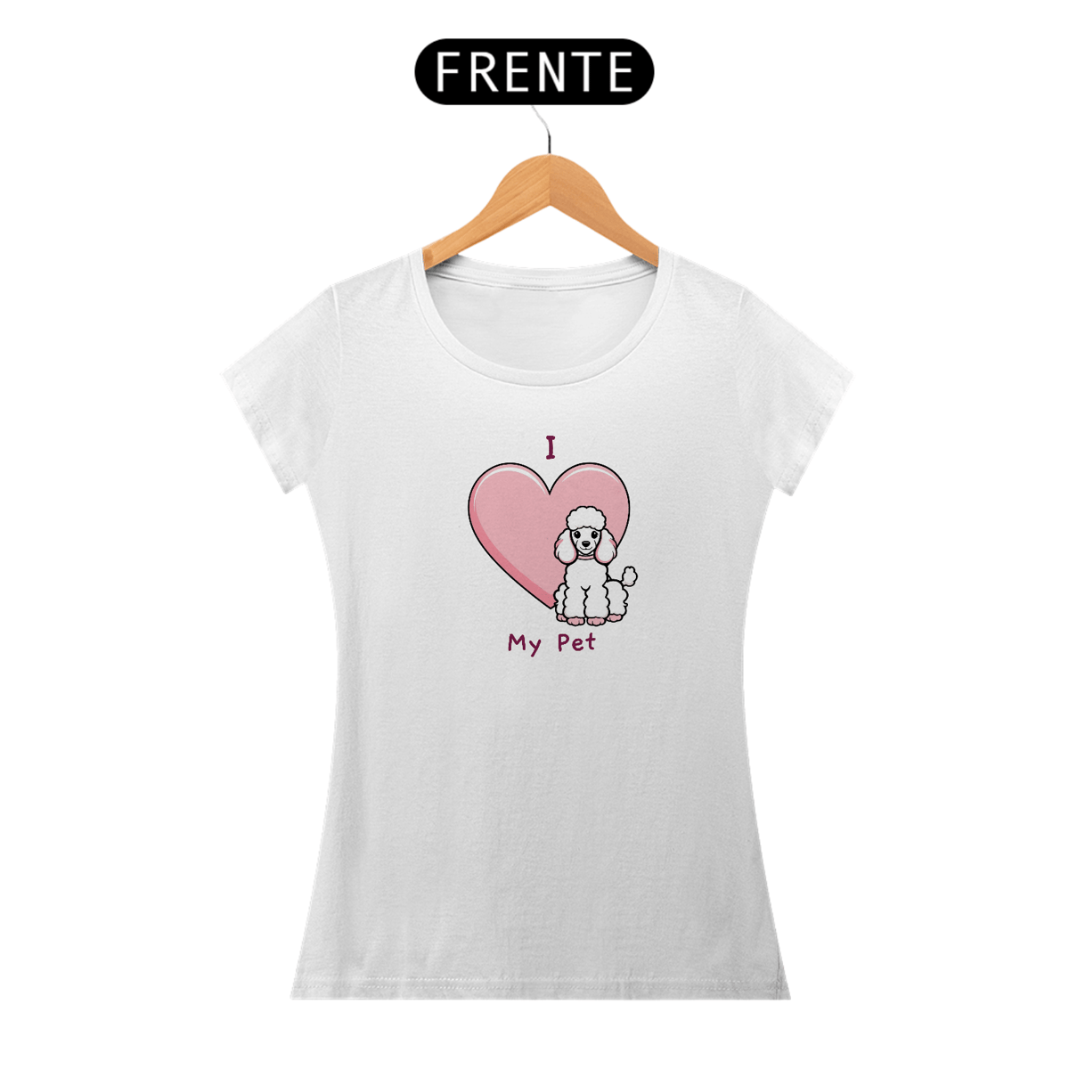 Nome do produto: Baby Long I Love My Pet (Poodle)