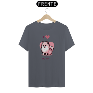 Nome do produto T-Shirt I Love My Pet (Spitz) 02