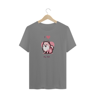 Nome do produto T-Shirt Plus Size I Love My Pet (Spitz) 02