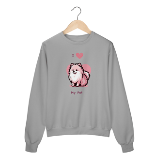 Nome do produto Moletom Fechado I Love My Pet (Spitz) 02
