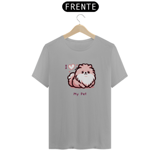 Nome do produto T-Shirt I Love My Pet (Spitz) 01