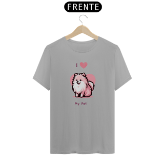 Nome do produto T-Shirt I Love My Pet (Spitz) 02