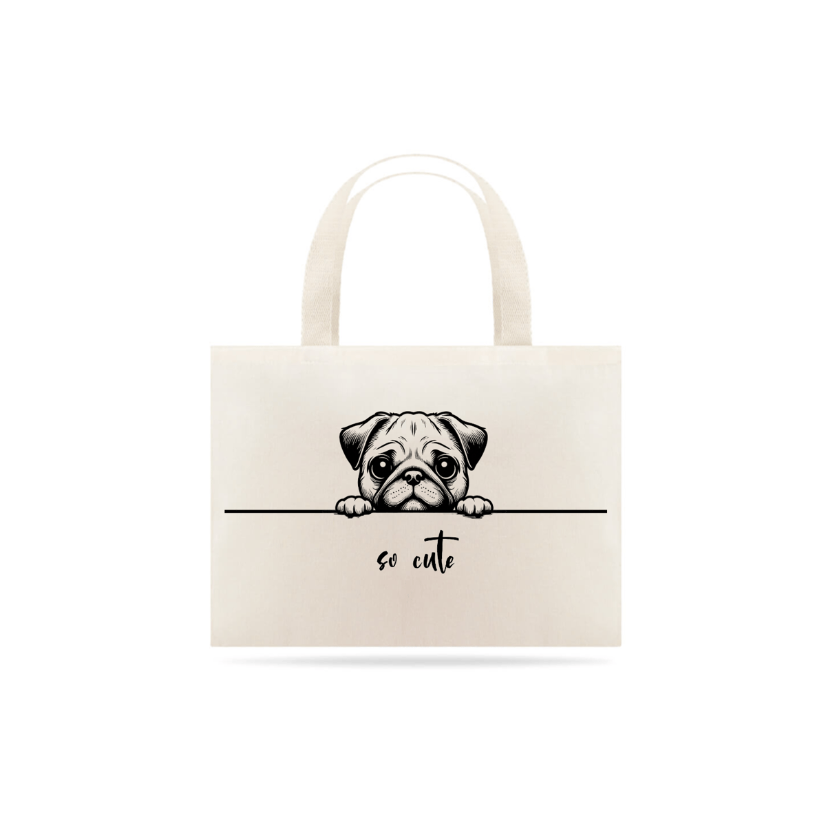 Nome do produto: Ecobag So Cute Pug