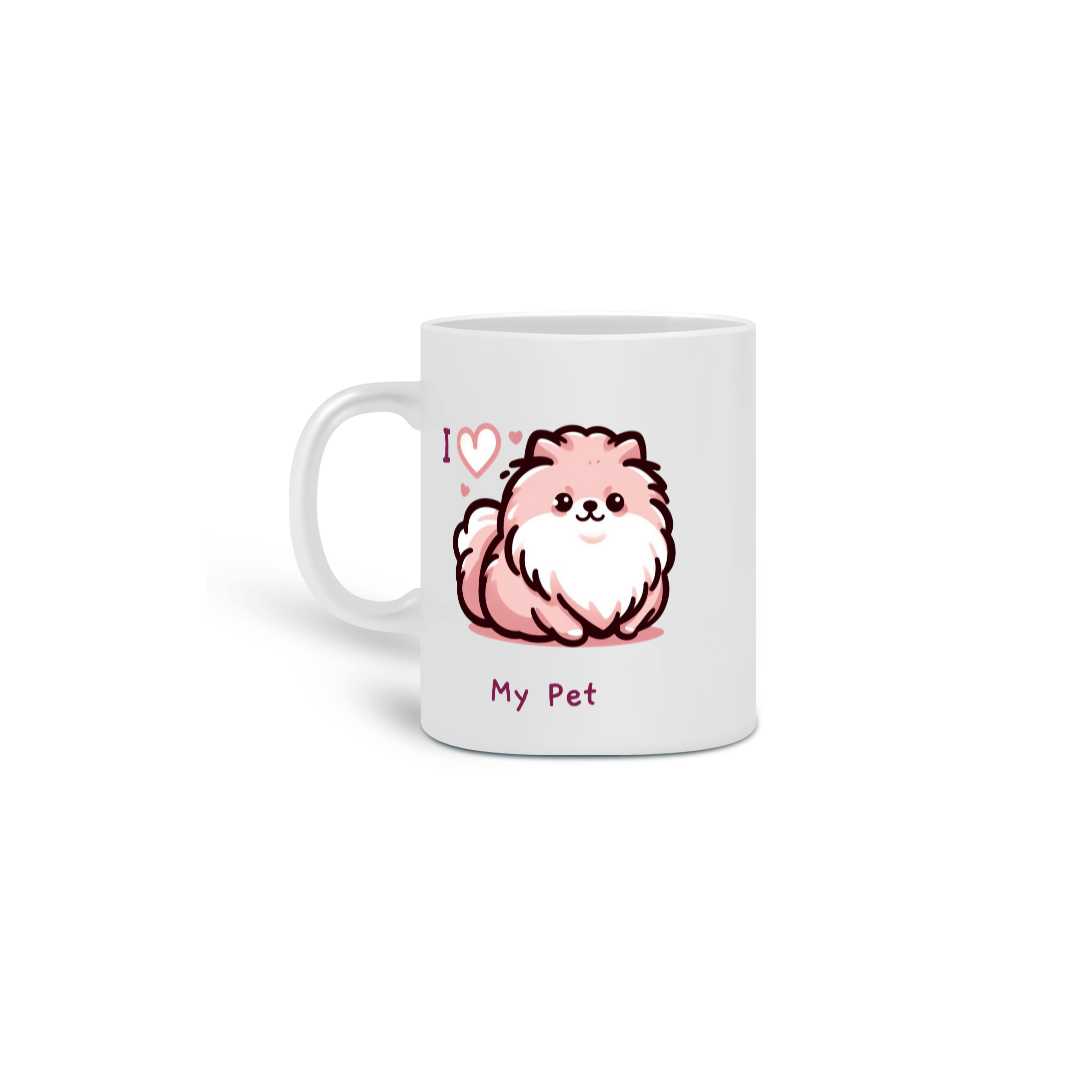Nome do produto: Caneca I Love My Pet (Spitz) 01