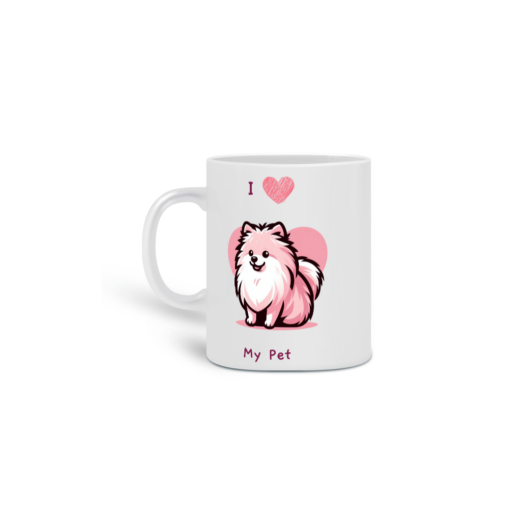Nome do produto: Caneca I Love My Pet (Spitz) 02