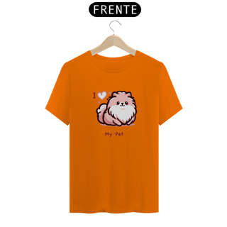 Nome do produto T-Shirt I Love My Pet (Spitz) 01