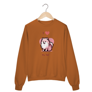 Nome do produto Moletom Fechado I Love My Pet (Spitz) 02