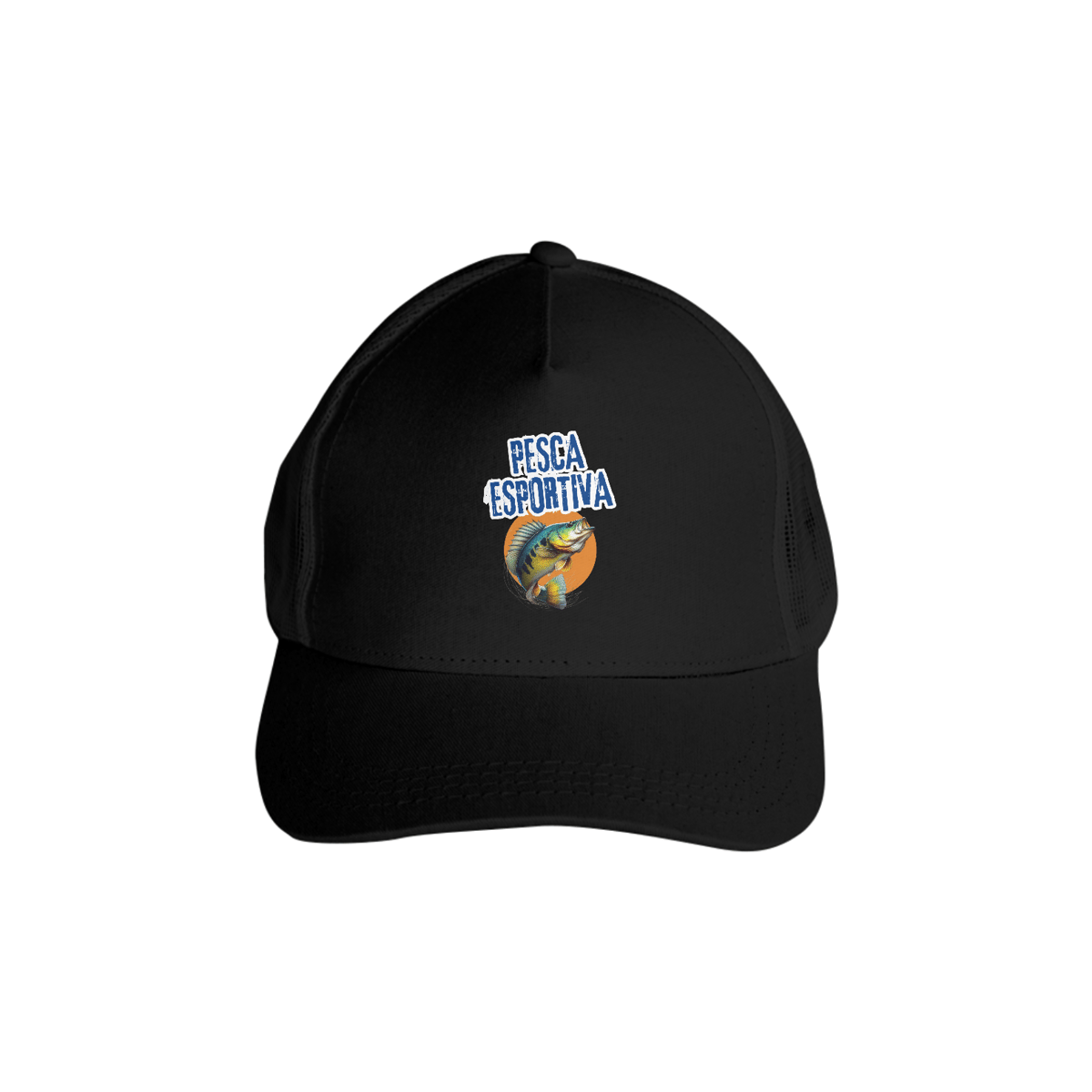 Nome do produto: Boné Americano com Tela Pesca Esportiva Tucunaré