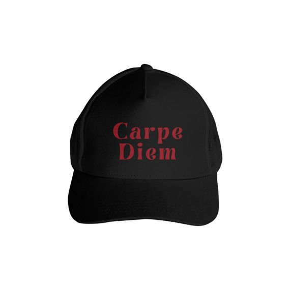 Boné Americano com Tela Carpe Diem