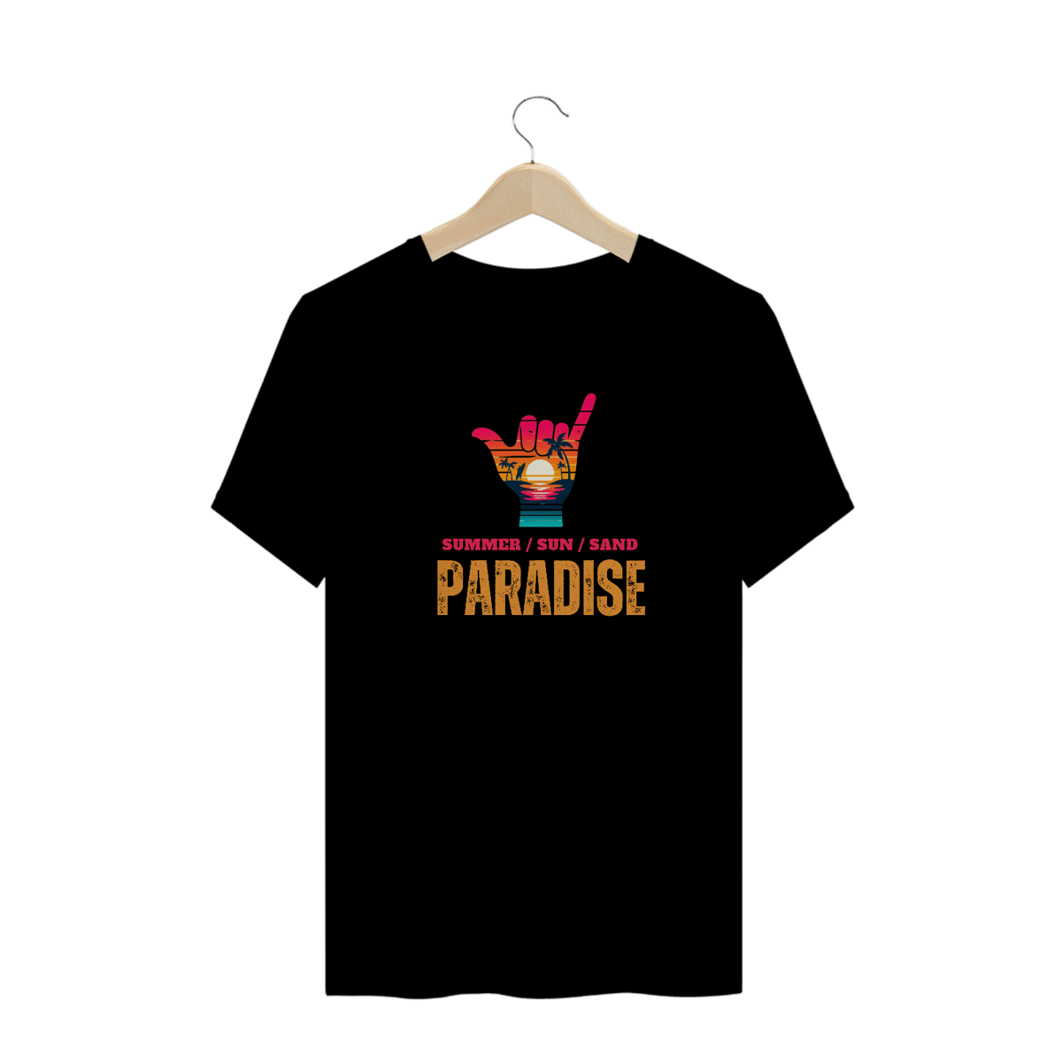 Nome do produto: T-Shirt Plus Size Summer/Sun/Sand/Paradise