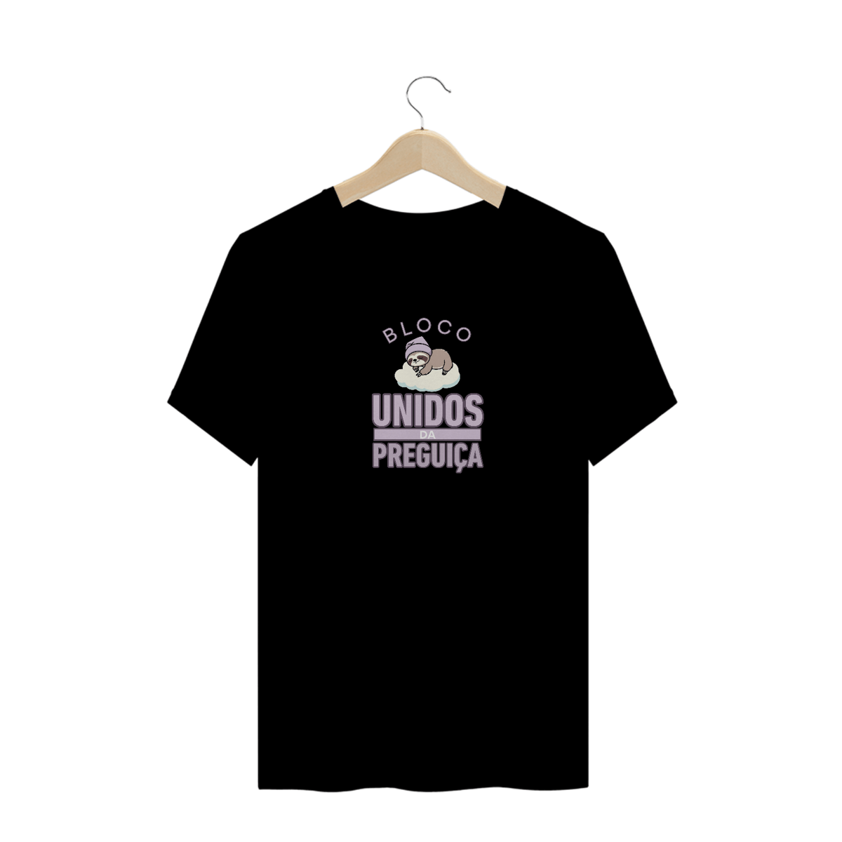 Nome do produto: T-Shirt Plus Size Bloco Unidos da Preguiça