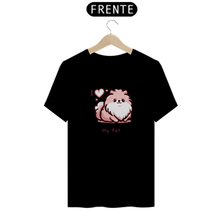 Nome do produto T-Shirt I Love My Pet (Spitz) 01