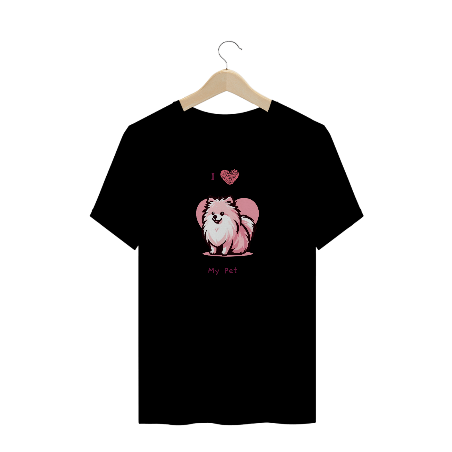 T-Shirt Plus Size I Love My Pet (Spitz) 02