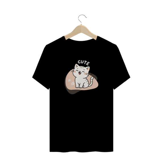T-Shirt Plus Size Cute Cat