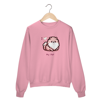 Nome do produto Moletom Fechado I Love My Pet (Spitz) 01