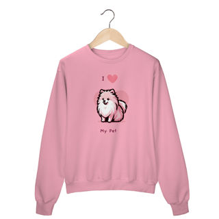 Nome do produto Moletom Fechado I Love My Pet (Spitz) 02