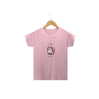 Nome do produto T-Shirt Infantil I Love My Pet (Spitz) 02