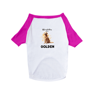 Nome do produto T-Shirt Pet Dog Golden C