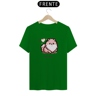 Nome do produto T-Shirt I Love My Pet (Spitz) 01