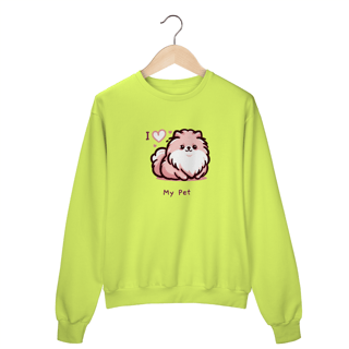 Nome do produto Moletom Fechado I Love My Pet (Spitz) 01