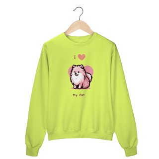 Nome do produto Moletom Fechado I Love My Pet (Spitz) 02