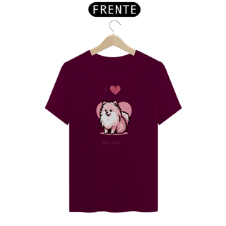 Nome do produto T-Shirt I Love My Pet (Spitz) 02