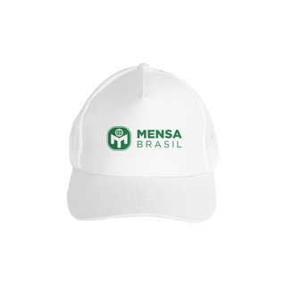 Boné com tela Logo Mensa Brasil (Branco)