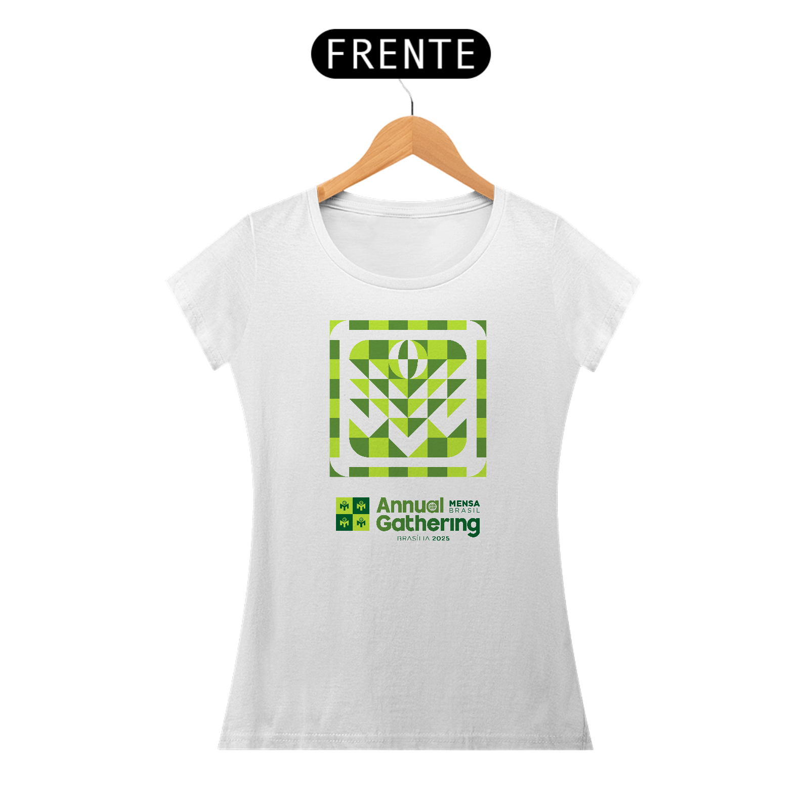 Camiseta Baby Look AG Grafismo 2025 - Branca