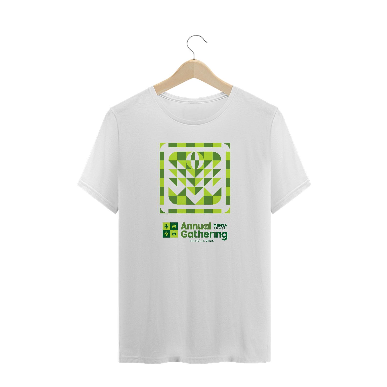 Camiseta Plus Size AG Grafismo 2025 - Branca