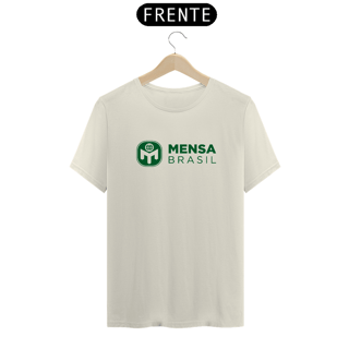 Camiseta Pima Logo Mensa Brasil (branca ou off-white)