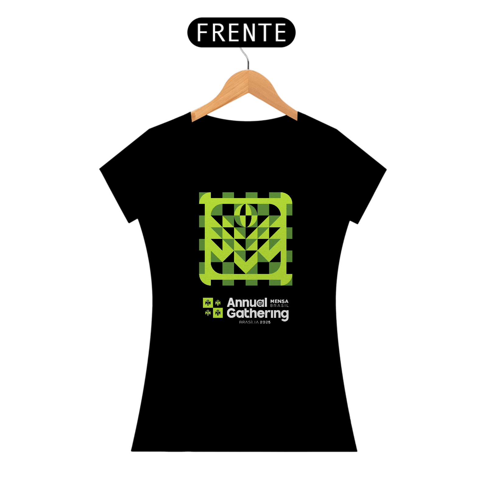 Camiseta Baby Look AG Grafismo 2025 - Preta