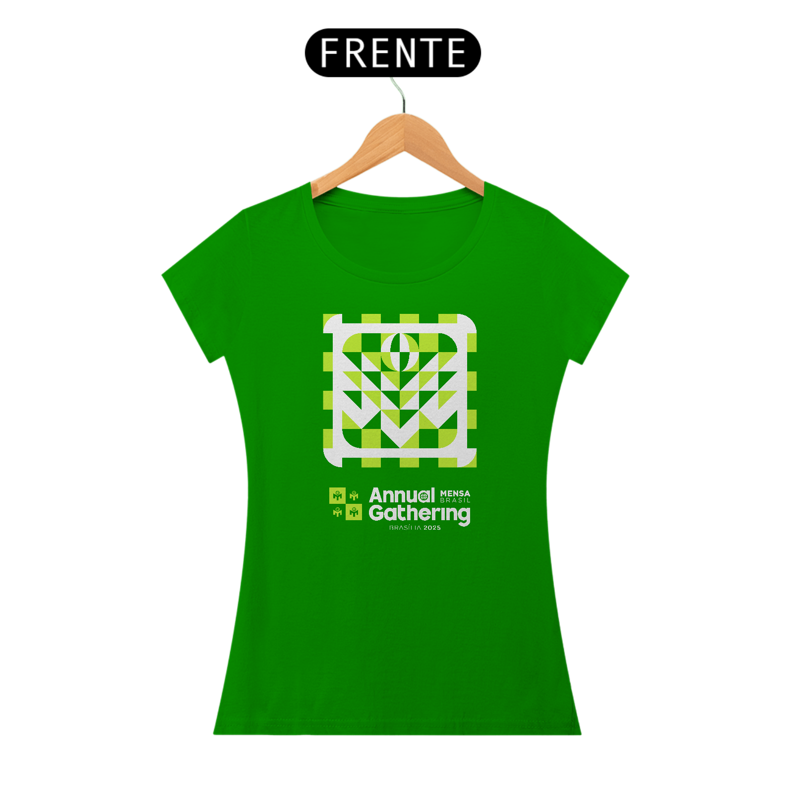Camiseta Baby Look AG Grafismo 2025 - Verde