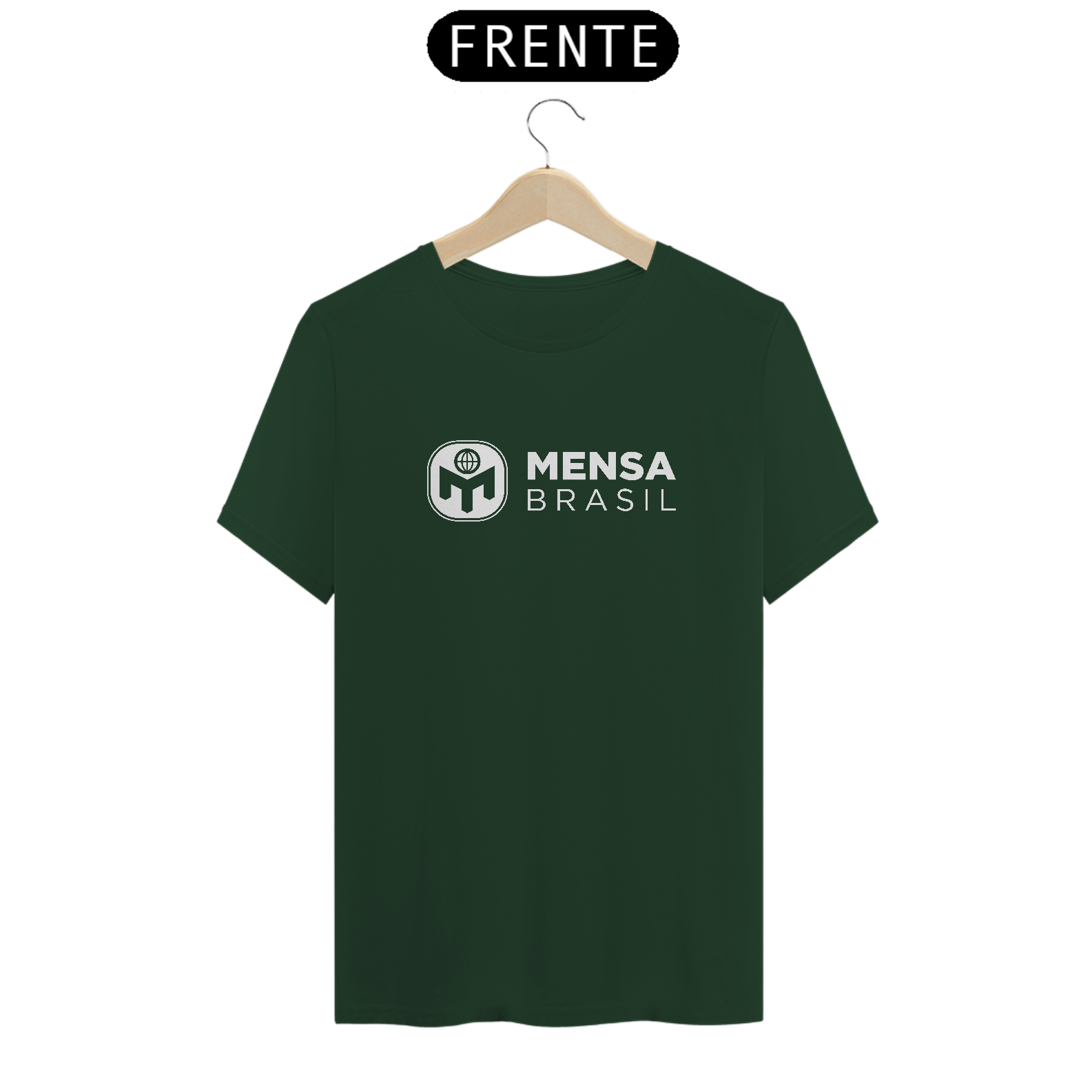 Camiseta Pima Logo Mensa Brasil (preta ou verde)