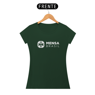 Camiseta Baby Look Pima Logo Mensa Brasil (preta ou verde)