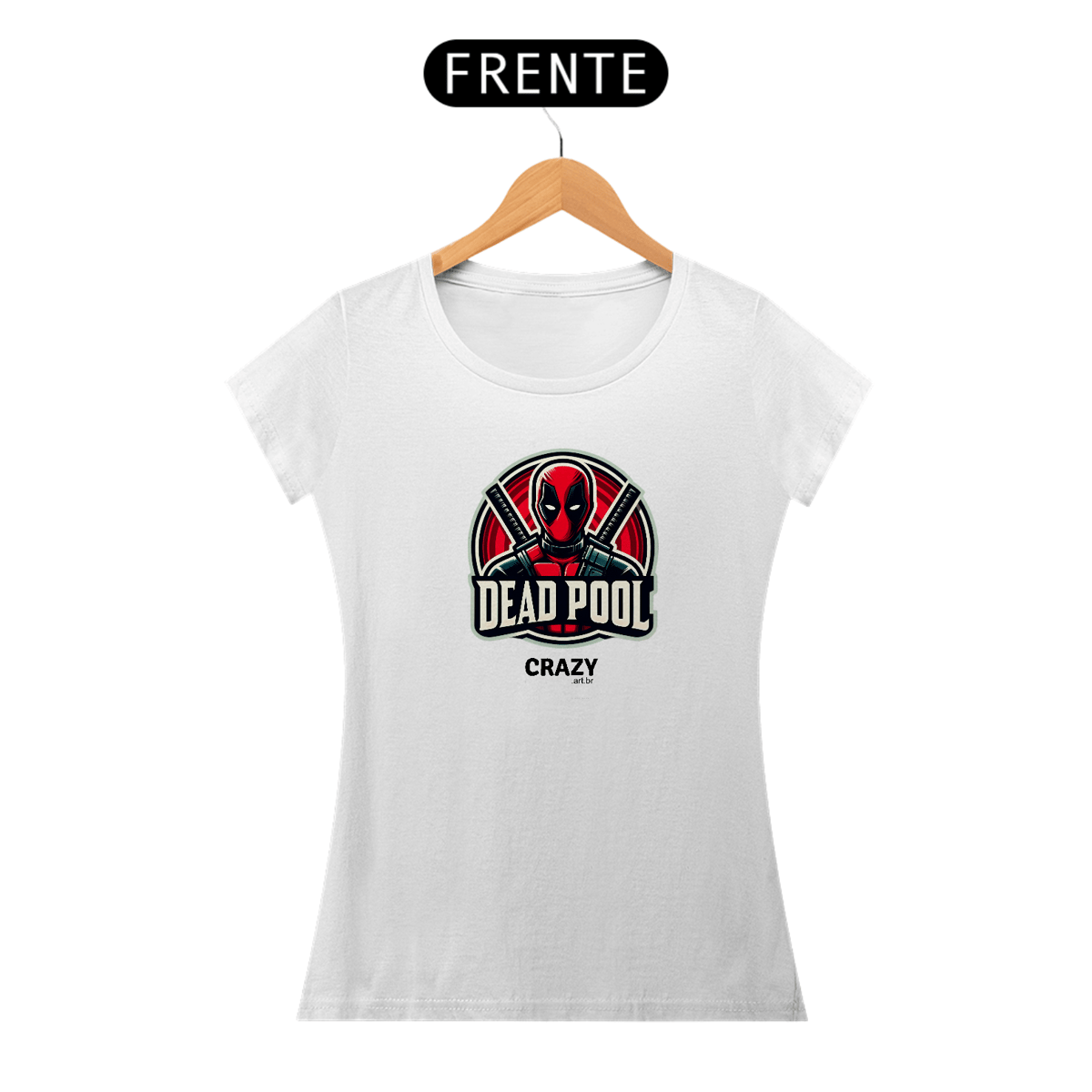 Nome do produto: Camista feminina Dead Pool - Flávio Bottiglieri