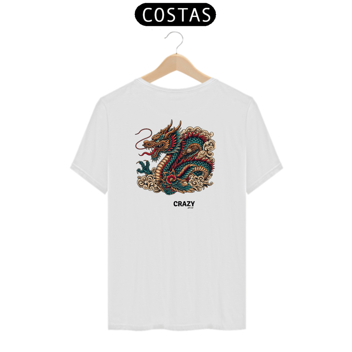 Nome do produto: Camiseta Dragão - Flavio Bottiglieri