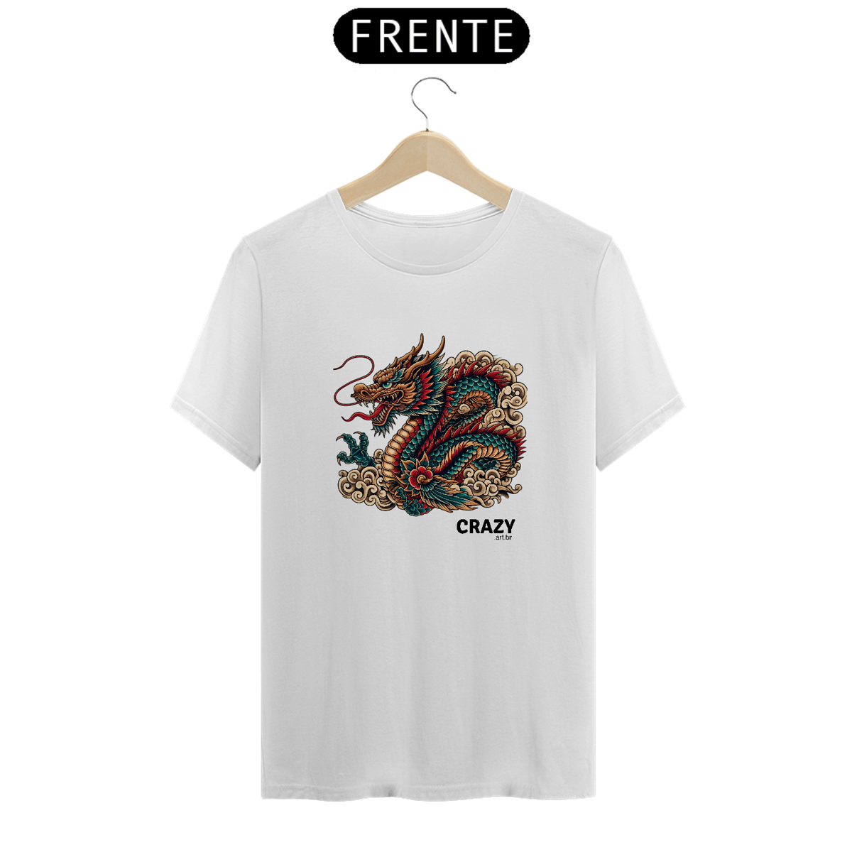 Nome do produto: Camiseta Dragão - Flavio Bottiglieri