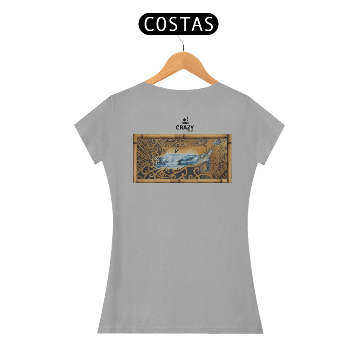 Nome do produto: Camiseta Feminina Wave Turtle - Marcio Ito