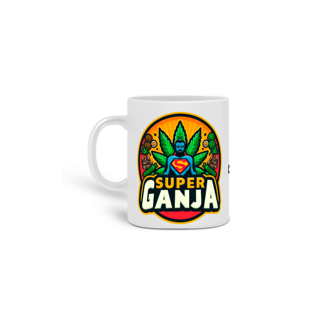 Nome do produto: Caneca Super Ganja - Flavio Bottiglieri