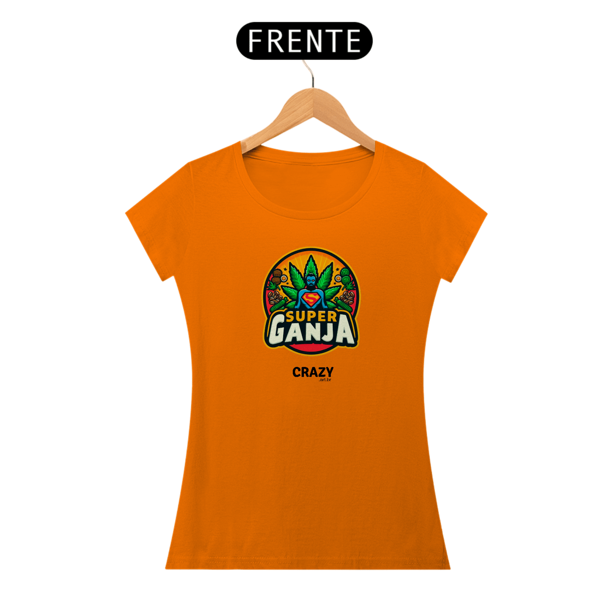 Nome do produto: Camiseta Feminina Super Ganja - Flavio Bottiglieri