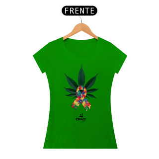 Nome do produto Camiseta Feminina Autismo & Cannabis