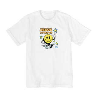 Nome do produto Camiseta Infantil - Jesus loves me