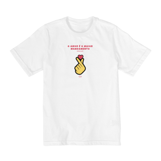 Nome do produto Camiseta Infantil - O amor é o maior mandamento.