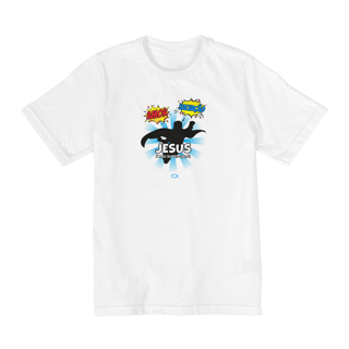 Nome do produto Camiseta Infantil - Jesus é meu super-herói