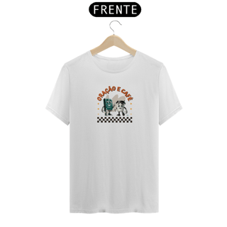 Nome do produto Camiseta Unissex - Adulto - Oração e Café
