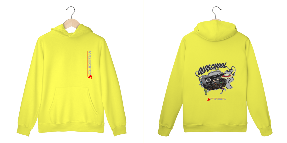 Nome do produto: Moleton Canguru Conjunto Old School (Toca Fitas TKR + Tojo) Scuderia