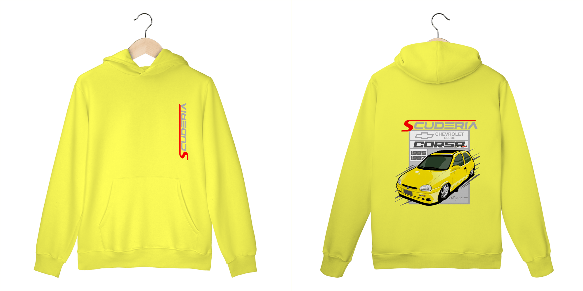 Moleton Canguru Coleção Anos 90 Corsa GSI Amarelo Scuderia