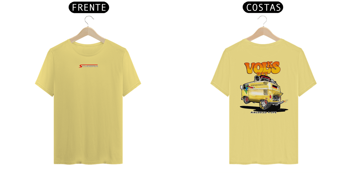 Nome do produto: T-Shirt Estonada Coleção Volks Day Kombi Porsche Scuderia