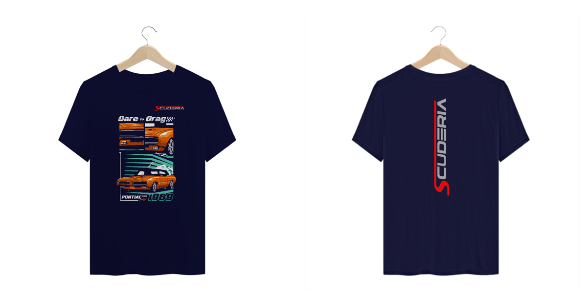 Nome do produto: T-Shirt Plus Size Pontiac GTO 1969 Scuderia